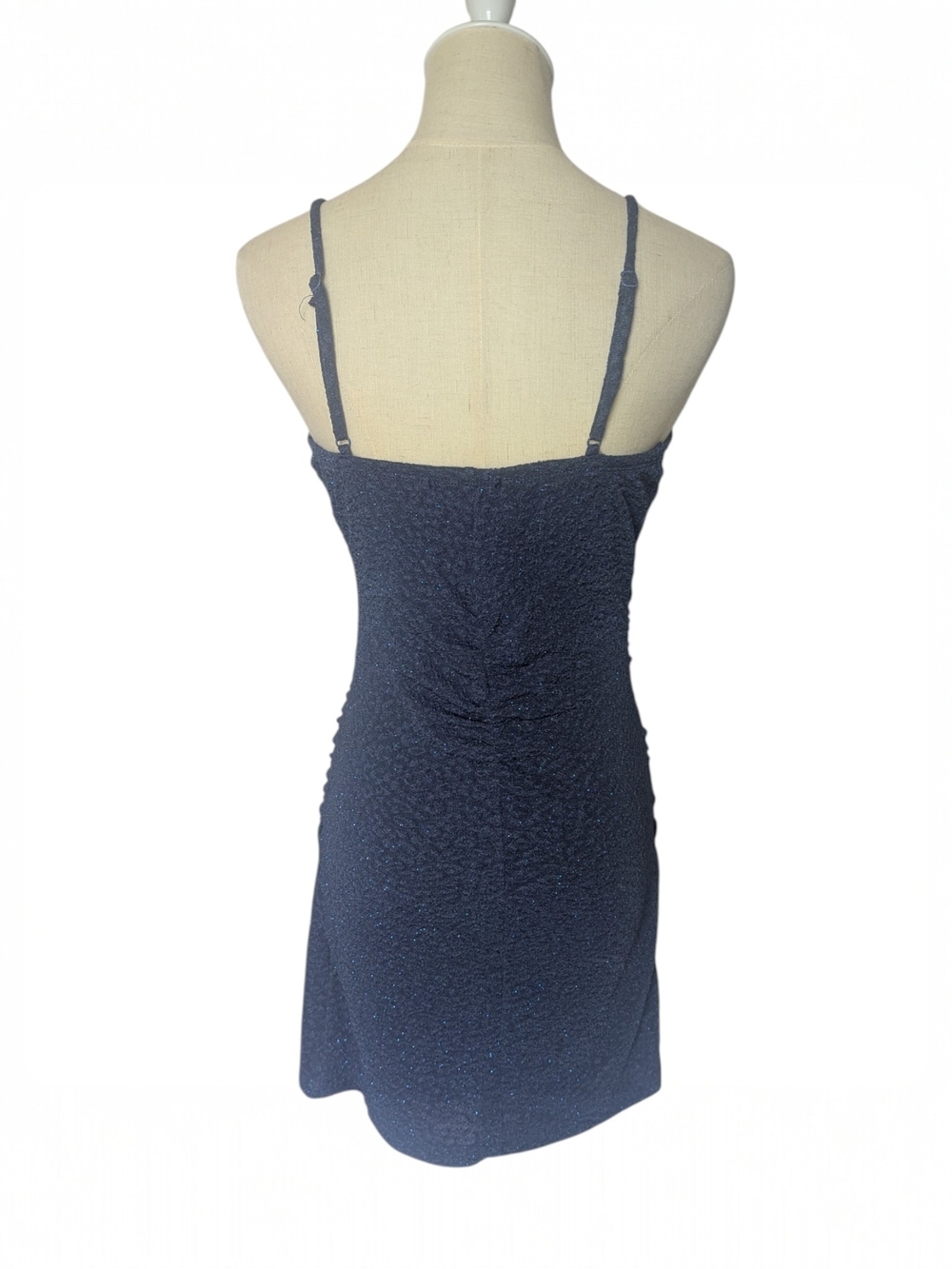 Charlotte Russe Night Out Navy Sparkle Mini Dress Medium - Picture 4 of 5